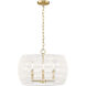 Ellie 4 Light 19 inch Modern Brushed Gold Chandelier Ceiling Light